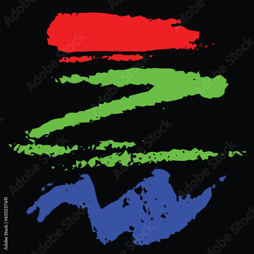Abstract colorfull brush stroke , grunge brushstroke freehand ink decor, black and white engraved ink art, isolated ink brush stripe illustrtion element