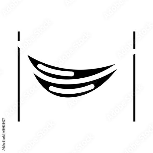 camping hammock glamping glyph icon vector. camping hammock glamping sign. isolated symbol illustration
