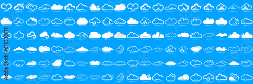 cloud logo collection. Cloud icon. Vector illustration