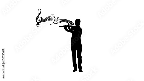 flautist silhouette