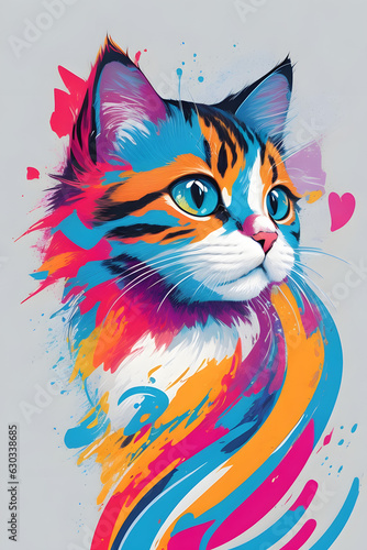 cat with a heart