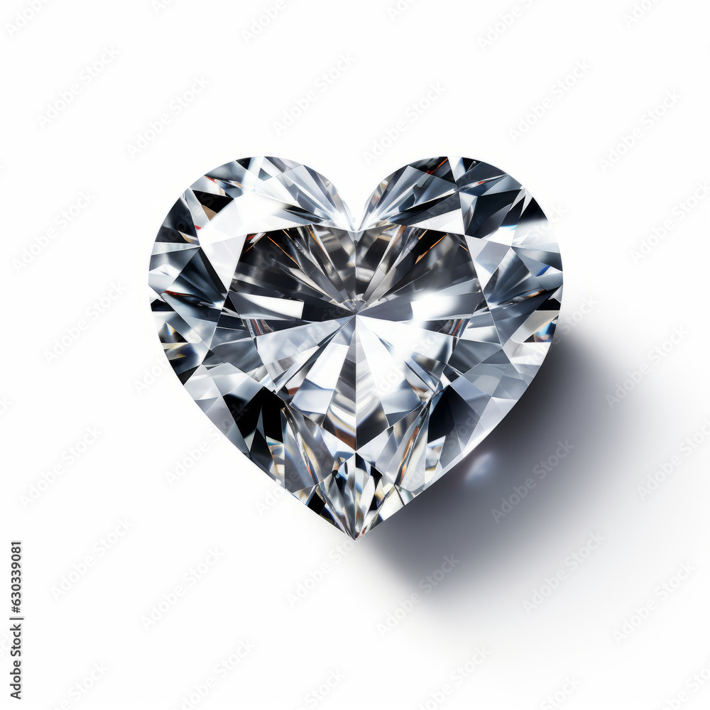 Fototapeta premium Heart Shape Diamond Big and Beautiful Jewel Exquisite and Stunning Gemstone for Elegance and Luxury