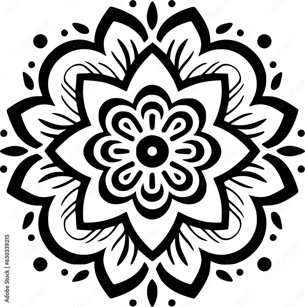 Mandala | Black and White Vector illustration Mandala | Black and White Vector illustration