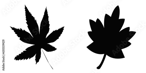 Maple leaf icon. Canada symbol.  Vector Illustration.