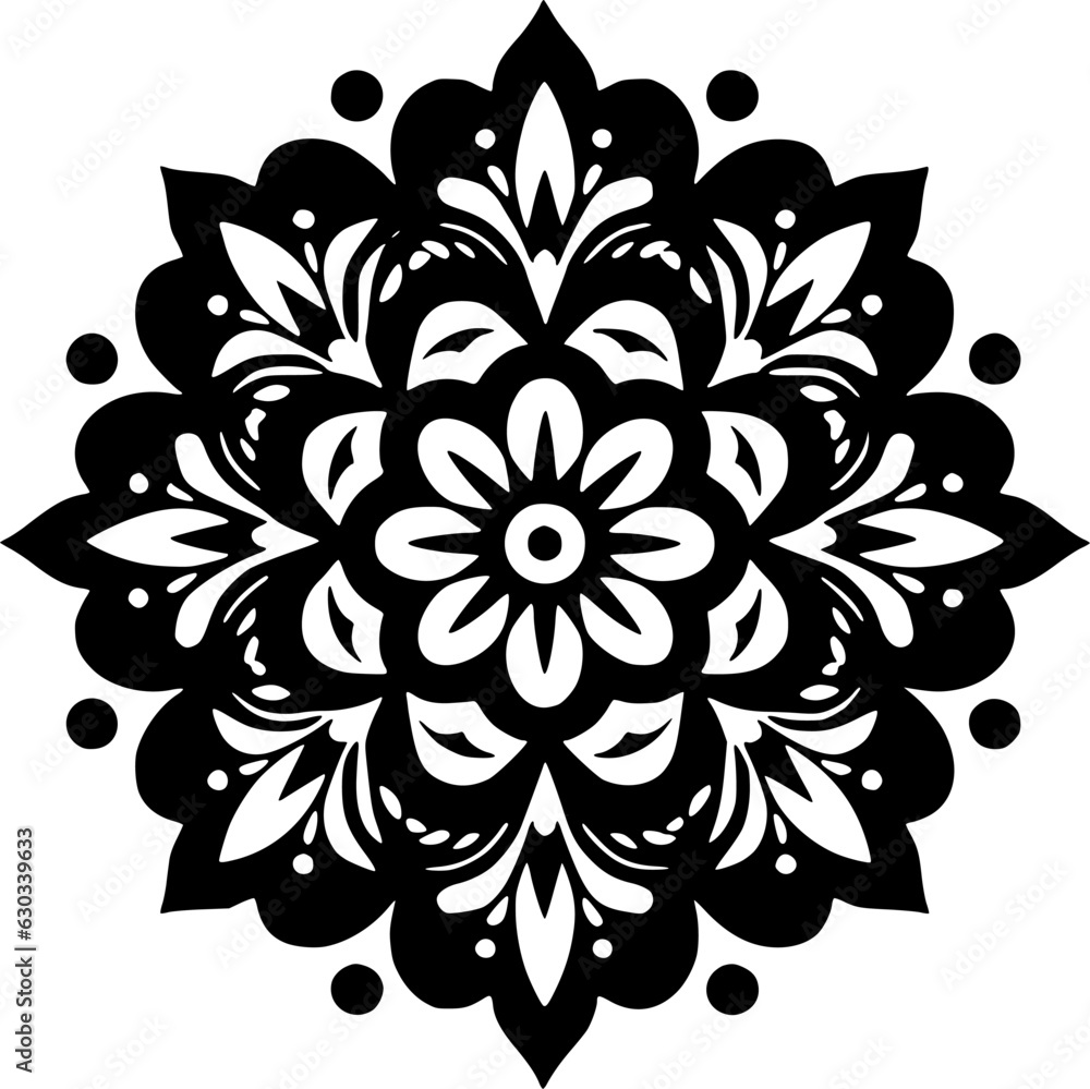 Mandala | Black and White Vector illustration Mandala | Black and White Vector illustration