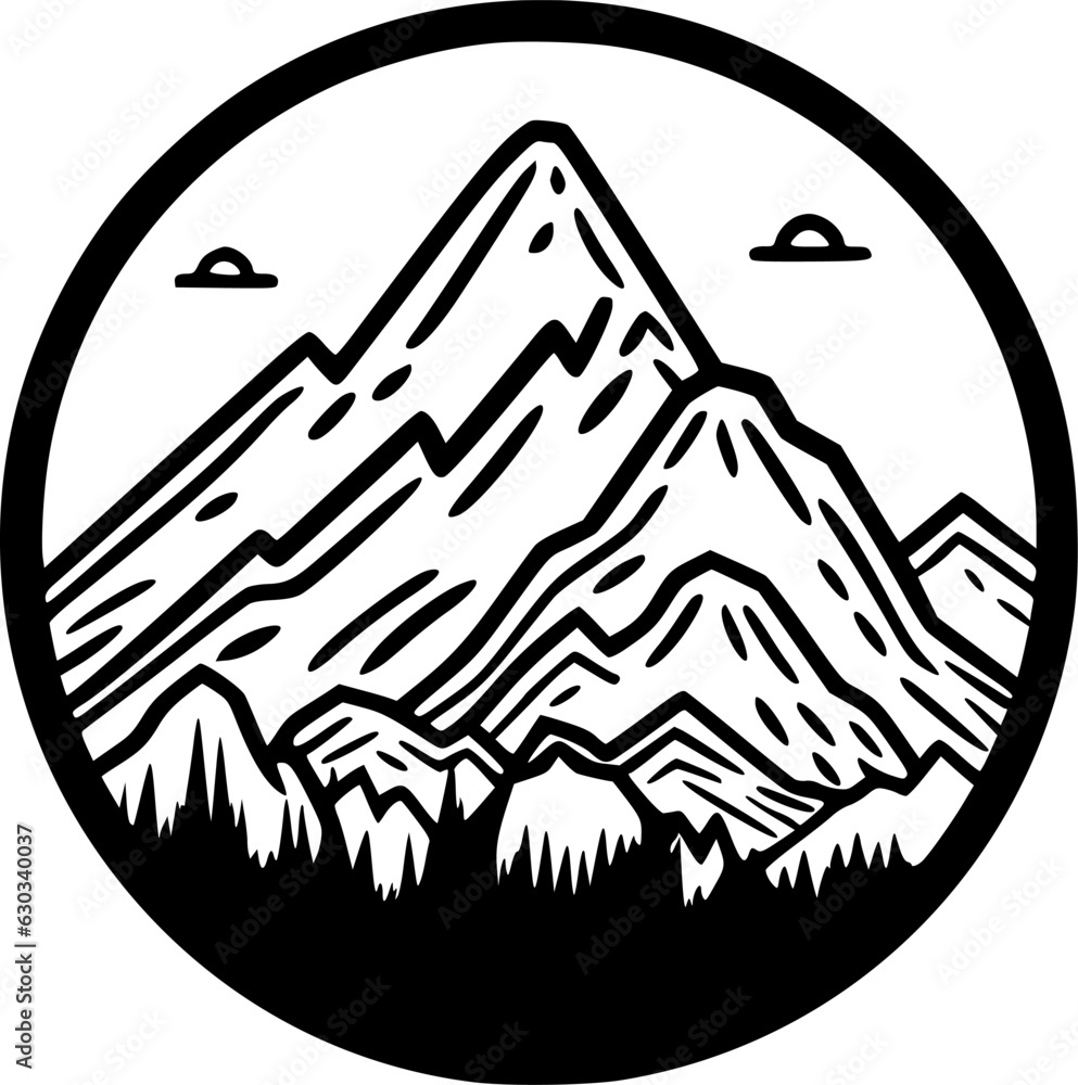 Mountains | Minimalist and Simple Silhouette - Vector illustration Mountains | Minimalist and Simple Silhouette - Vector illustration