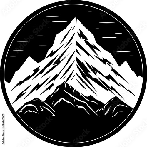 Mountain Range | Black and White Vector illustration