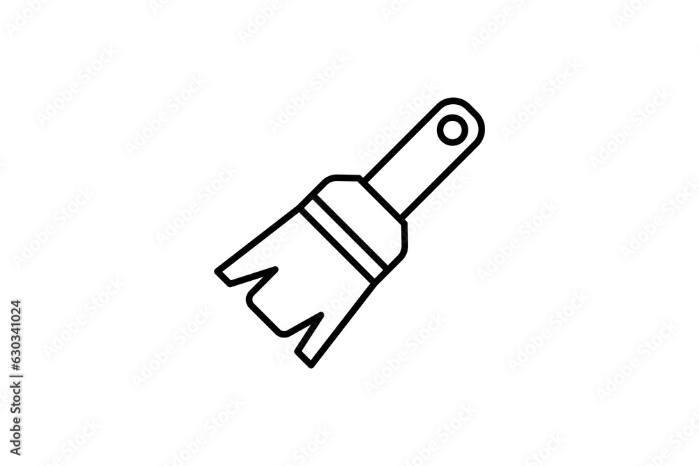 Paint brush icon. icon related to A classic symbol of painting and creativity. line icon style. Simple vector design editable Paint brush icon. icon related to A classic symbol of painting and creativity. line icon style. Simple vector design editable