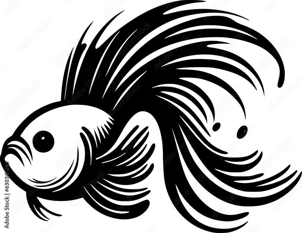 Beta Fish | Minimalist and Simple Silhouette - Vector illustration Beta Fish | Minimalist and Simple Silhouette - Vector illustration