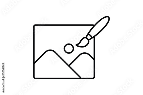 Painting icon. icon related to painting. line icon style. Simple vector design editable