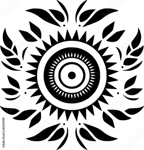 Boho | Black and White Vector illustration