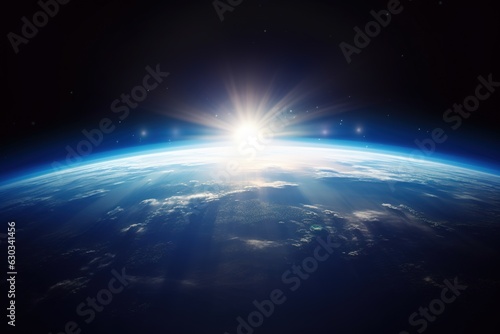 sunrise over earth: breathtaking view of the rising sun