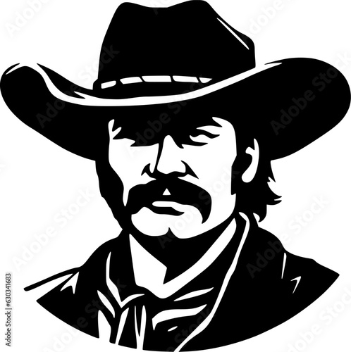 Cowboy | Minimalist and Simple Silhouette - Vector illustration