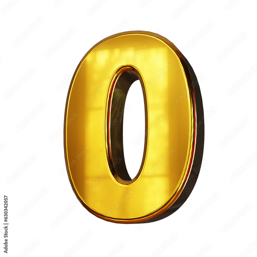 3D Number Zero 0 Gold Transparent Background, Golden Shiny Alphabet 3D Render 3D Number Zero 0 Gold Transparent Background, Golden Shiny Alphabet 3D Render