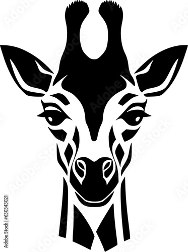 Giraffe | Black and White Vector illustration
