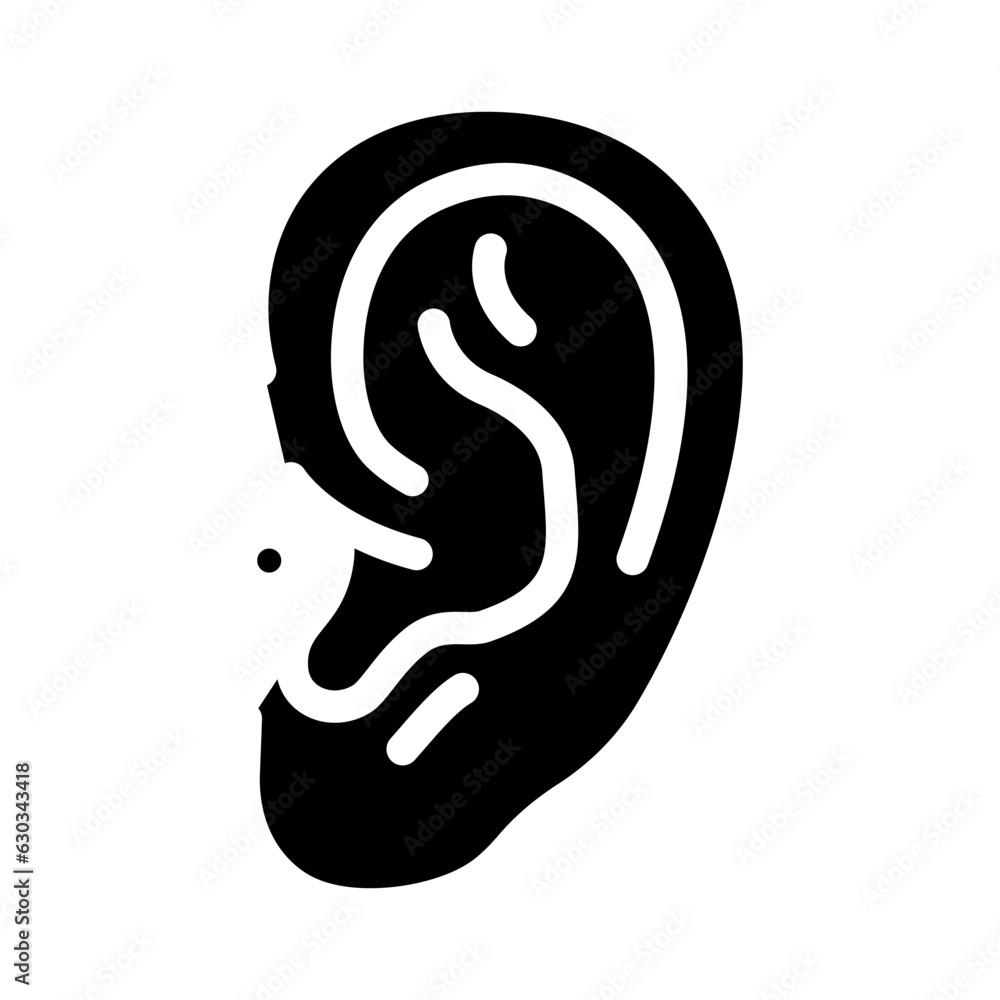 tragus piercing earring glyph icon vector. tragus piercing earring sign. isolated symbol illustration tragus piercing earring glyph icon vector. tragus piercing earring sign. isolated symbol illustration