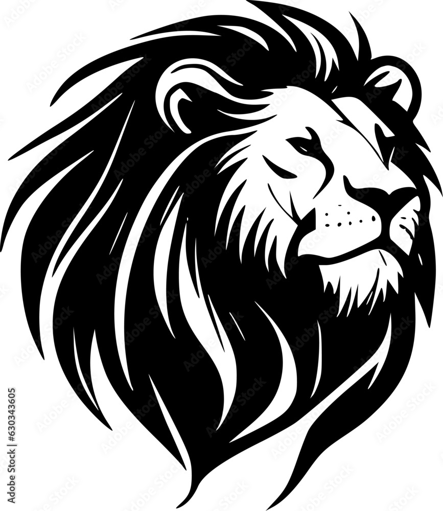 Fototapeta premium Lion | Minimalist and Simple Silhouette - Vector illustration
