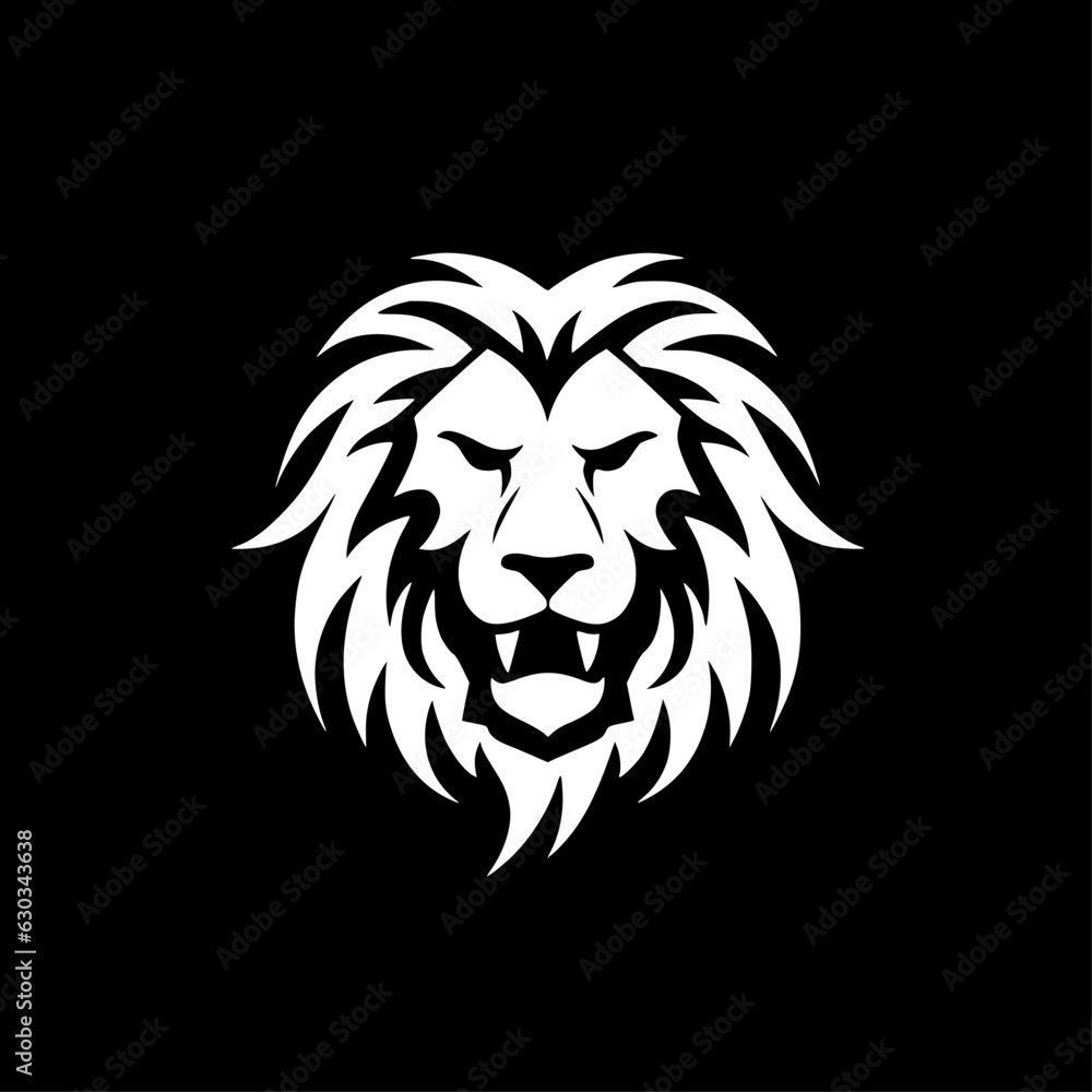 Fototapeta premium Lion | Minimalist and Simple Silhouette - Vector illustration