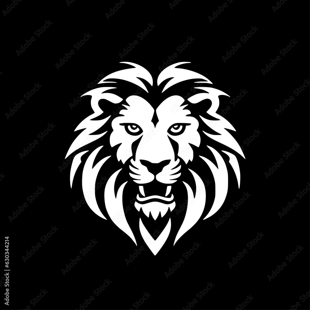 Fototapeta premium Lion | Black and White Vector illustration