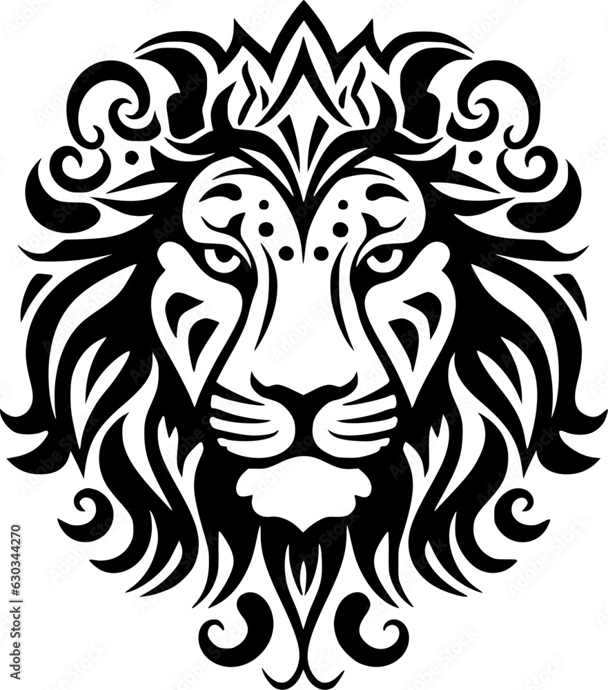 Lion - Minimalist and Flat Logo - Vector illustration