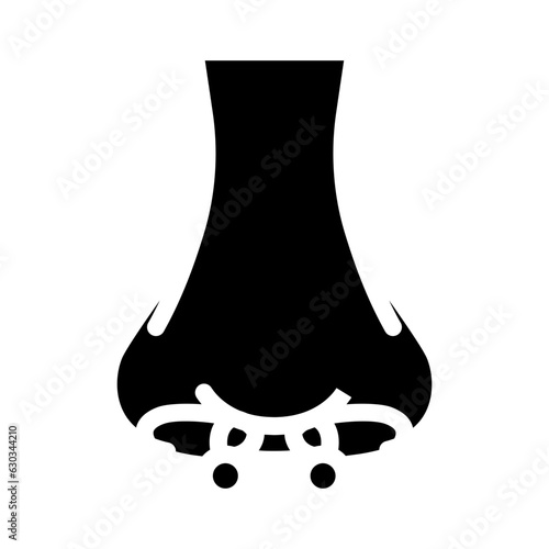 septum piercing fashion beauty glyph icon vector. septum piercing fashion beauty sign. isolated symbol illustration