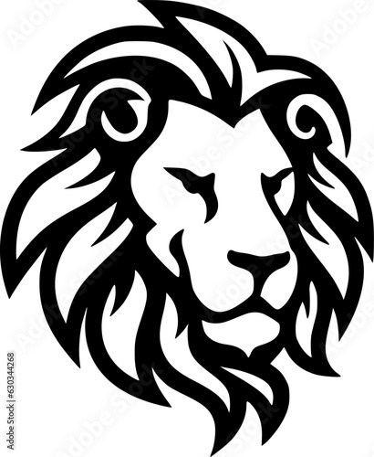 Lion | Black and White Vector illustration