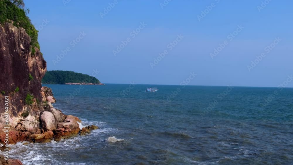 Fishermen's fishing boats are playing off shore to get fish for food and to sell in the market. The way of life of a rural fisherman. Fishermen's fishing boats are playing off shore to get fish for food and to sell in the market. The way of life of a rural fisherman.
