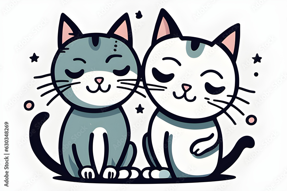 Fototapeta premium happy cat,Generative AI