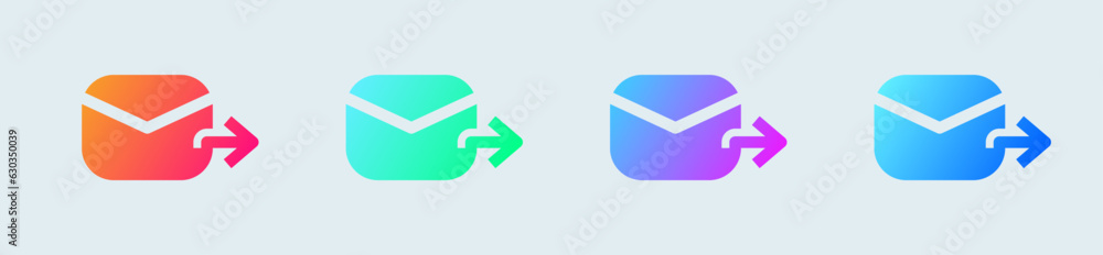 Send message solid icon in gradient colors. Mail signs vector illustration. Send message solid icon in gradient colors. Mail signs vector illustration.