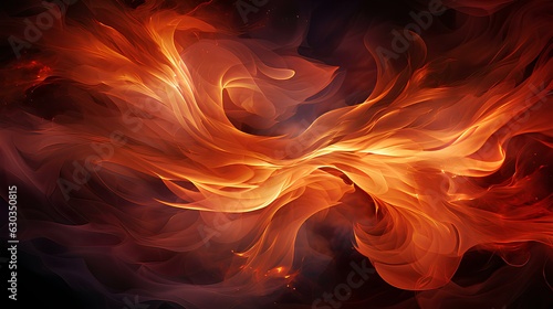 Abstract fire background, Generative AI