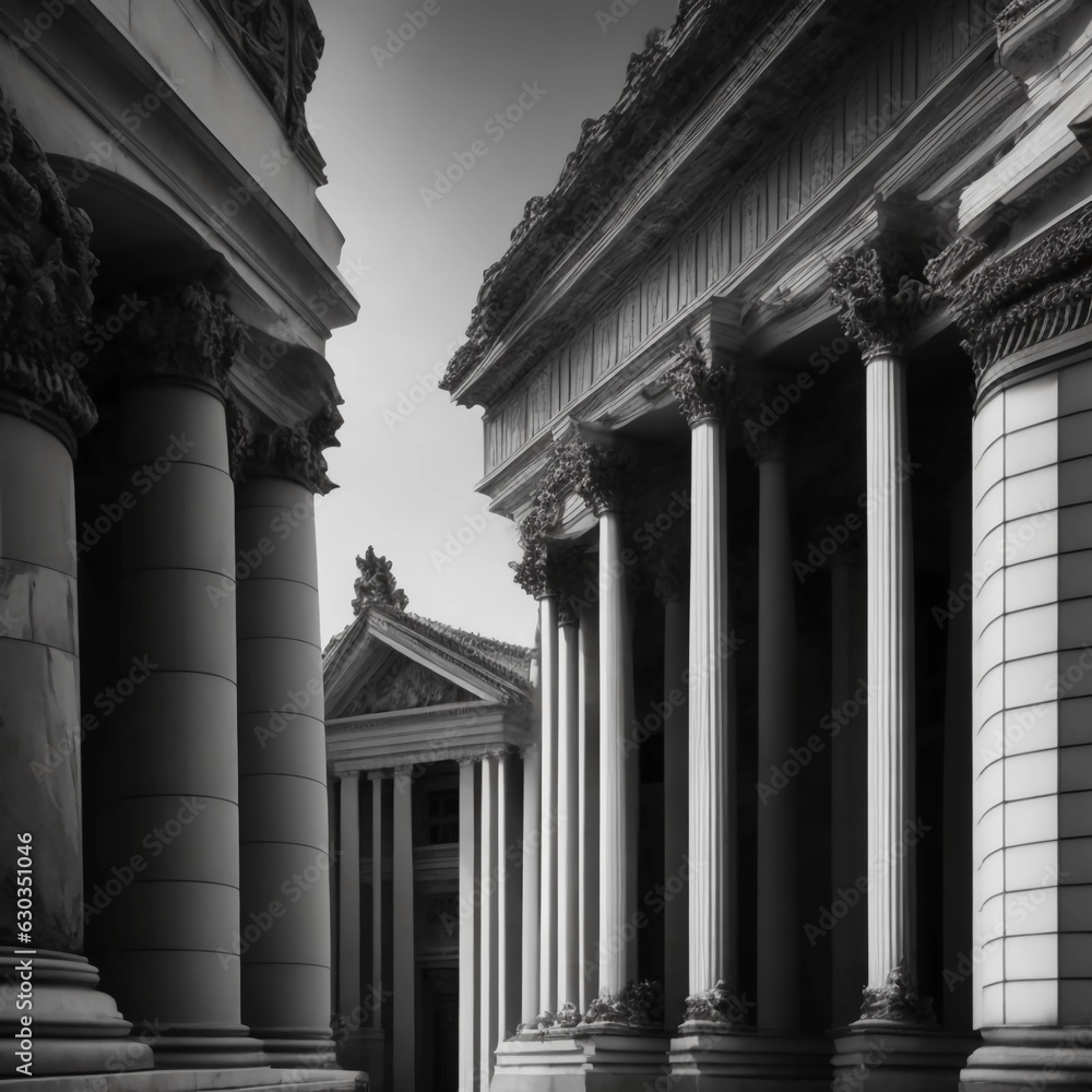 Obraz premium Elegance of the Past: Exploring Geometric Designs in Historic Architecture