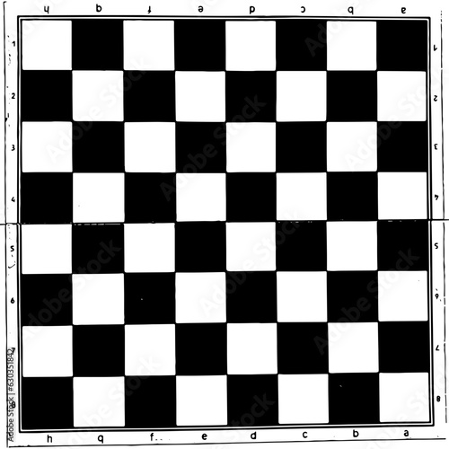 Chess board vector image black and white empty