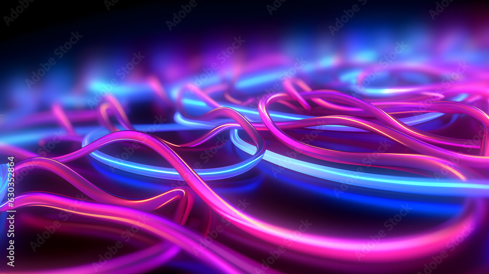 Futuristic Neural Odyssey: Purple and Blue Laser Lines Background, generative ai Futuristic Neural Odyssey: Purple and Blue Laser Lines Background, generative ai