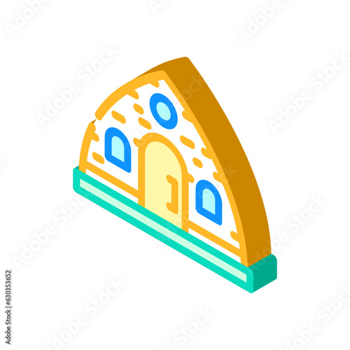 glamping tent camp isometric icon vector. glamping tent camp sign. isolated symbol illustration