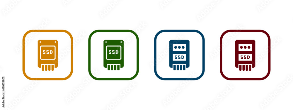 ssd icon vector illustration. storage icon concept.