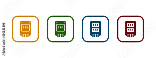 ssd icon vector illustration. storage icon concept.
