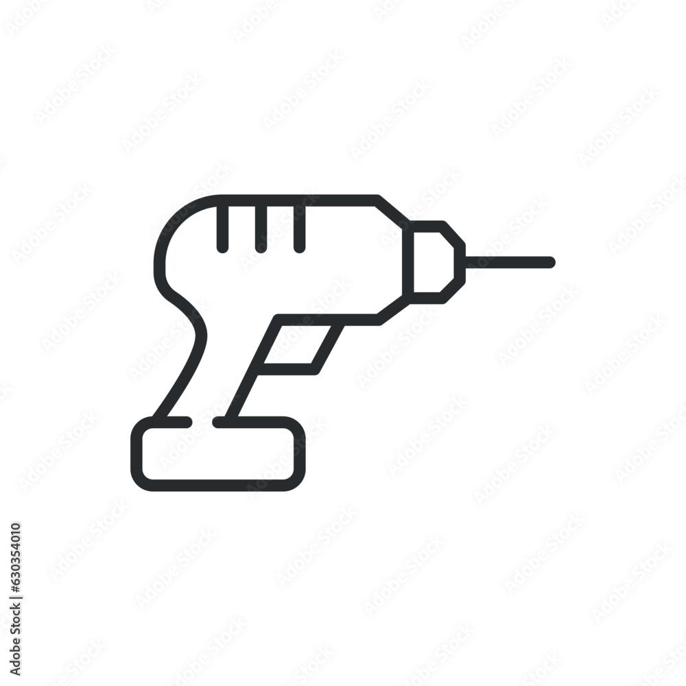 Drill vector line icon. Editable move. Drill vector line icon. Editable move.