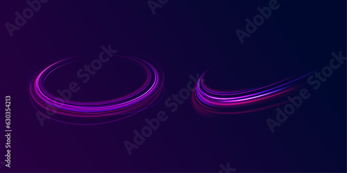 Neon color glowing lines background. Laser beams luminous abstract sparkling isolated on a transparent background.