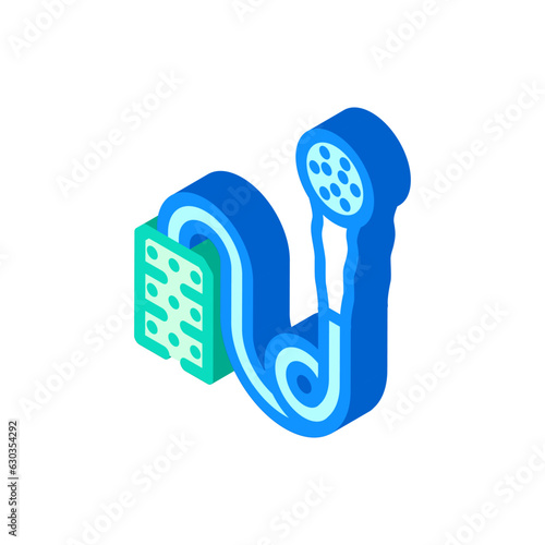 portable shower glamping isometric icon vector. portable shower glamping sign. isolated symbol illustration