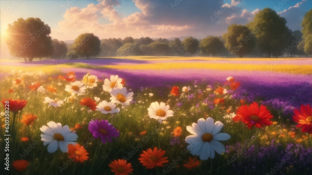 Fototapeta premium Flower field
