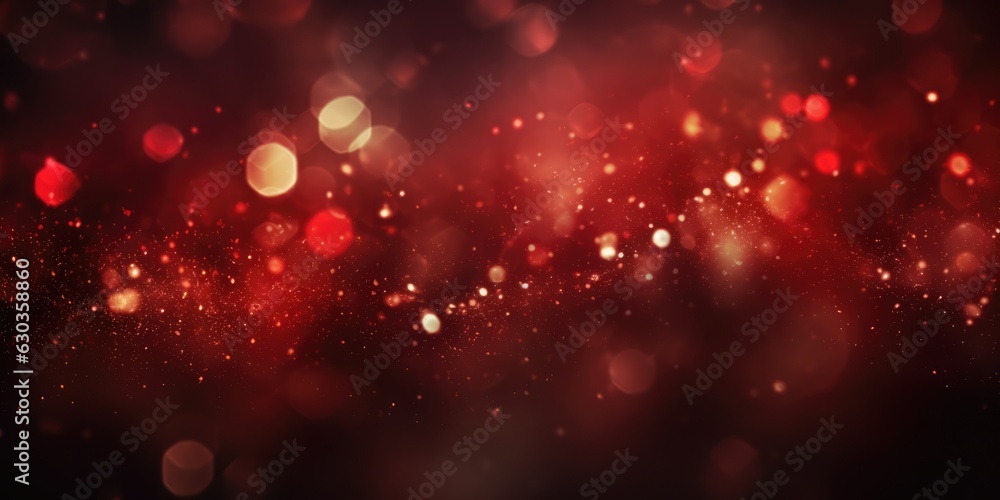Red tone blur bokeh light. Defocused background. Red glitter lights background. Christmas Background, generative ai Red tone blur bokeh light. Defocused background. Red glitter lights background. Christmas Background, generative ai