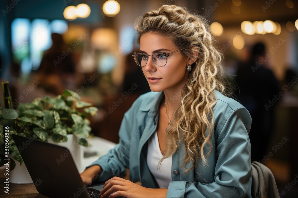 Young businesswoman working at a startup Young businesswoman working at a startup