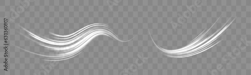 White sparks glitter special light effect. Dynamic white spiral, vortex or blizzard. Sparkling light effect on transparent background.
