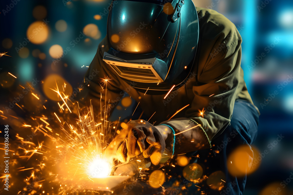 Sparks of Skill: A Welder in Action generated by AI Sparks of Skill: A Welder in Action generated by AI