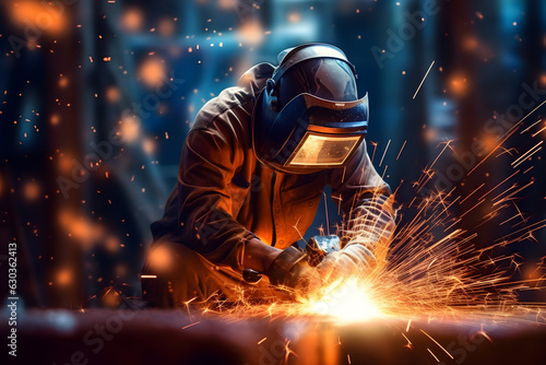 Sparks of Skill: A Welder in Action generated by AI © Marc