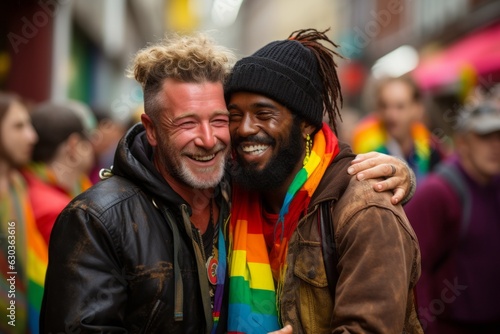Dos hombres celebran el dia del orgullo LGTBI © XC Stock