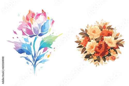 Watercolor vector hand drawn creative new floral design © Amazinart