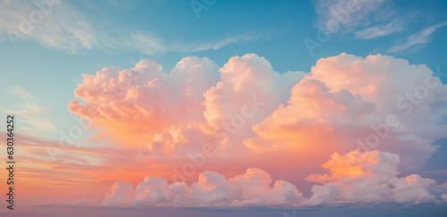 Bright colored beautiful sky, in pastel soothing colors Ai generation
