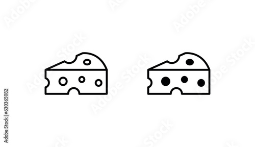 Cheese icon design with white background stock illustration
