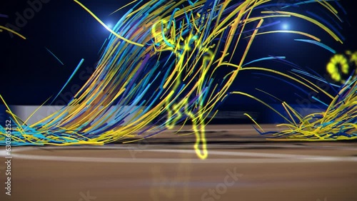 Basketball Stadium Abstract Strokes (ID: 630365252)